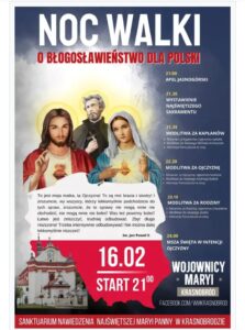 Noc walki o błogosławieństwo dla Polski 16 lutego 2024 r.